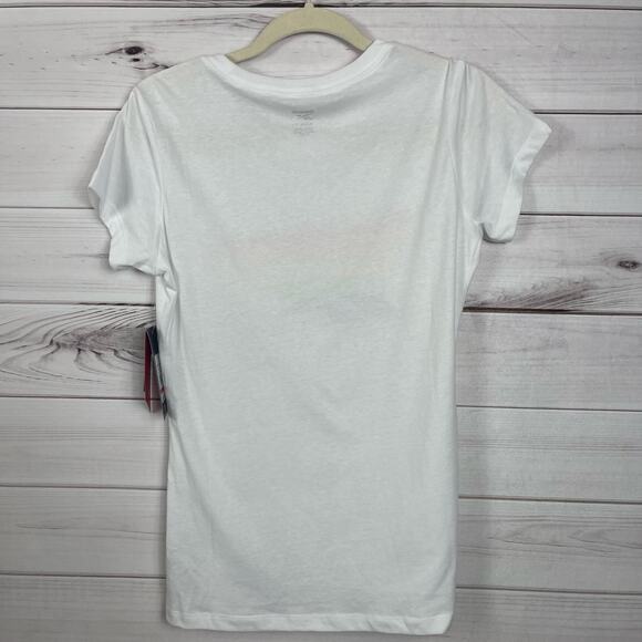 Reebok Stark White Striped Lockup Pride Graphic Tee NWT Small - Picture 4 of 4